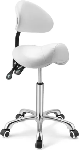 Miniatura 15 de Kaleurrier Taburete con ruedas para sillas de escritorio giratorias de cocina de salón Asiento de sillín; capacidad de peso de 350 libras; altura