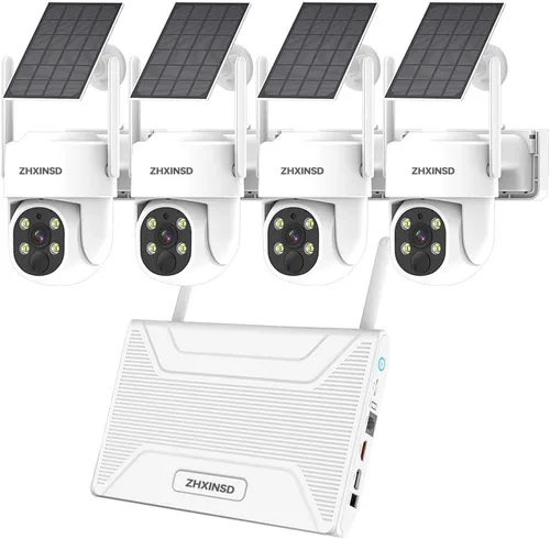 Miniatura 8 de Cámaras de seguridad solar inalámbricas para exteriores: Sistema de seguridad wifi para el hogar con batería solar de 2.5K/4MP UHD, monitor LCD