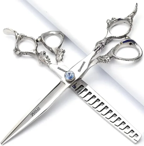 Miniatura 6 de Tijeras de corte de pelo, tijeras profesionales de peluquería de 6 pulgadas, uso doméstico para hombre, mujer, adultos, niños, bebés