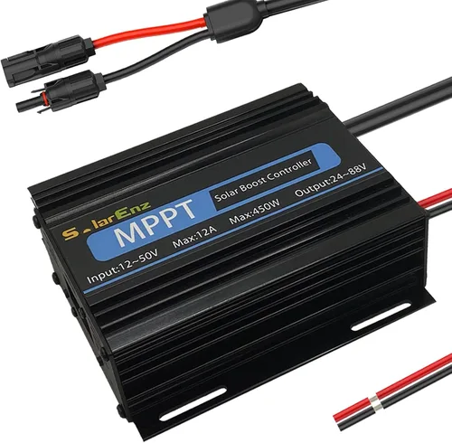 Boost MPPT Controlador de carga solar 12A 24V/36V/48V/60V/72V Plomo-ácido LiFePO4 Gel Inundado Baterías etc en Carrito de Golf Bicicleta Eléctrica