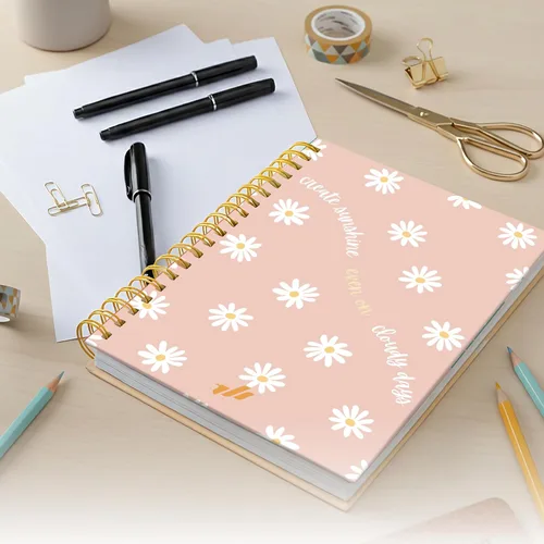 Miniatura 6 de Diario para mujer, 10.25 x 7.25 pulgadas, 300 páginas, cuaderno de espiral de tapa dura con rayas universitarias, cuaderno de reunión para el Crear