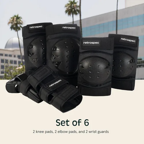 Miniatura 4 de Retrospec Rodilleras, coderas y muñequeras para hombres, mujeres y niños - Equipo de protección para monopatín, patinaje, patines en línea, BMX