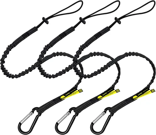 Miniatura 9 de BearTOOLS Cordón para herramientas con mosquetón de resorte estándar y extremo de bucle ajustable, 35.4 in de longitud, límite de peso máximo