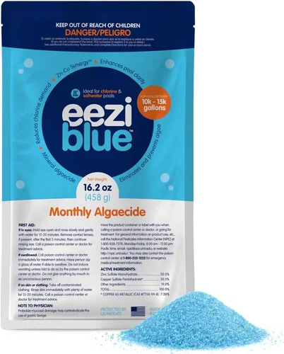 Miniatura 10 de Algicida mensual para piscina, algicida de piscina para piscina enterrada y piscina sobre el suelo, tratamiento mensual efectivo para prevenir