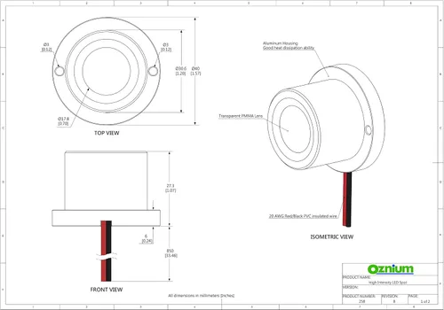Miniatura 3 de Oznium Foco LED de Alta Intensidad (Carcasa Plateada, LED Blanco Neutro)