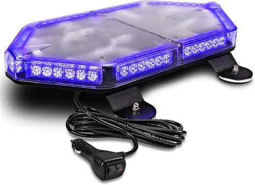 Miniatura 49 de NanoFlare NFMB56 Mini Barra de Luz Estroboscópica LED Roja Blanca de 17" 12V 56W [Clase SAE 1] [Imán/Montaje Permanente] Barra de Luz de Baliza