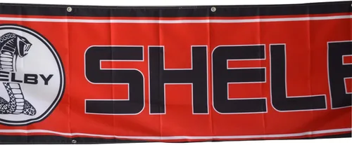 Miniatura 2 de Shelby Cobra Flag Motorsport Car Racing Banner de 2 x 8 pies
