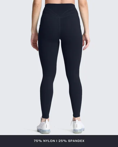 Miniatura 41 de Aoxjox Trinity - Pantalones de yoga de cintura alta con bolsillos para mujer, control de abdomen, cintura cruzada, leggings de entrenamiento suaves