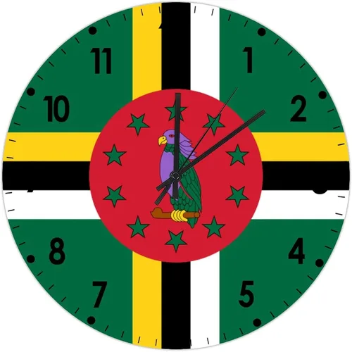 Miniatura 799 de Cheyan Reloj de pared con bandera de Canadá de 12 pulgadas, silencioso, sin tictac, de PVC, funciona con pilas, reloj redondo decorativo, regalo