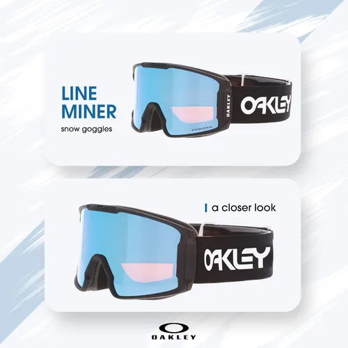 Miniatura 4 de Gafas de esquí Oakley Line Miner GRANDES/MEDIANAS para hombre y mujer OO7070, OO7093 + paquete con set de correa y accesorios, bolsa de microfibra