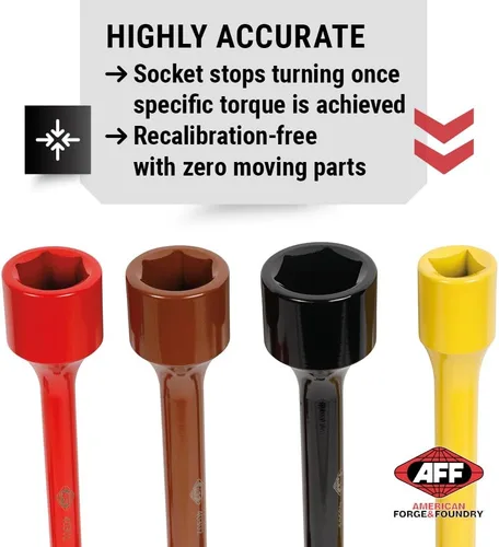 Miniatura 3 de AFF Kit de extensión de limitación de par de servicio pesado de 4 piezas con estuche de transporte, 250-475 pies/libras, unidad de 3/4 pulgadas