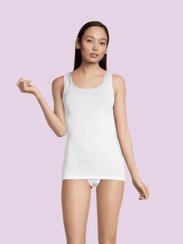 Miniatura 2 de Oscalito Camiseta sin mangas 100% algodón con satén con cuello redondo 16122 para mujer
