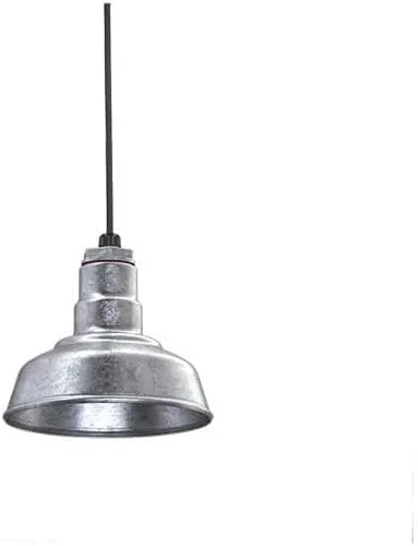 Miniatura 25 de Steel Lighting Co. Inglewood - Lámpara de granero Lámpara montada en el techo Cúpula redonda de 8 pulgadas vástago inclinado de 12 pulgadas