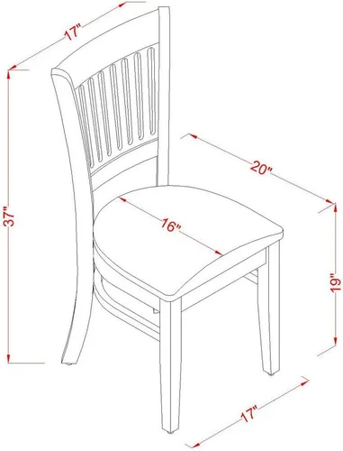Miniatura 12 de East West Furniture AMVA3-LWH-W - Juego de mesa de cocina de 3 piezas para espacios pequeños contiene una mesa de comedor redonda con pedestal y 2