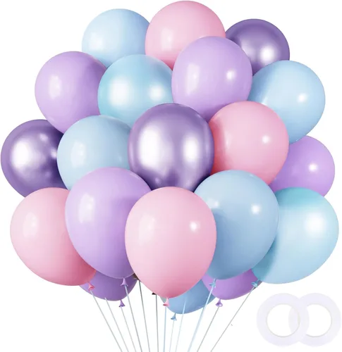 Miniatura 36 de RUBFAC 65 piezas de globos de 12 pulgadas, kit de globos rojos, negros y blancos con confeti y cintas para cumpleaños, bodas, baby shower, Negro