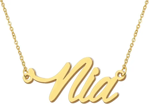 Aoloshow Collar con nombre personalizado con cualquier nombre, joyería para mujer, regalo de dama de honor para nueva mamá, Metal, no aplica