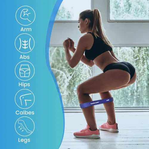 Miniatura 4 de WIKDAY Bandas de Resistencia para Hacer Ejercicio Bandas de Bucle de Ejercicio Conjunto de Bandas de Entrenamiento para Hombres y Mujeres