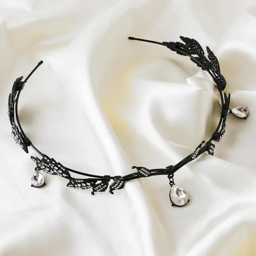 Miniatura 4 de Babeyond Mujeres, bodas, dama de honor, tiara, vidrio austríaco, banda con caja de regalo
