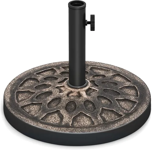 Miniatura 16 de Tangkula Base de sombrilla de 40 libras, sombrilla redonda resistente para exteriores, para mesa de 1.5 a 1.9 pulgadas, soporte de paraguas