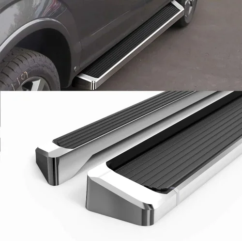 Miniatura 6 de APS (Estilo de estribo plateado) Estribos Barras nerf - Escalones laterales Compatibles con Ford F-150 SuperCrew Cab 2015-2025 y F-150 Lightning