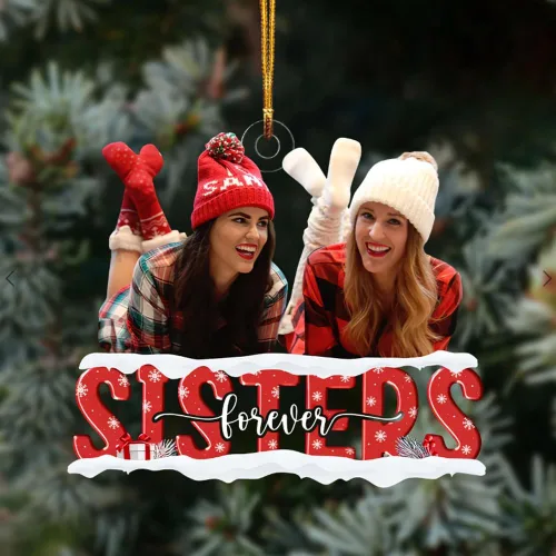 Miniatura 15 de Nazenti Adorno de Navidad personalizado para árbol de pareja, adornos de fotos, bonito diseño