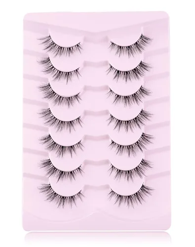 Miniatura 5 de Onlyall Pestañas postizas de ojo de gato, pestañas postizas naturales, pestañas postizas de ojo de zorro, 7 pares D5
