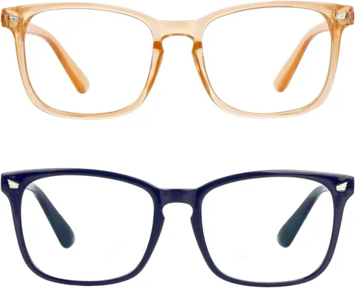Miniatura 7 de LifeArt 2 pares de anteojos de bloqueo de luz azul con bisagra de resorte, anteojos para computadora, anteojos de juegos, gafas de TV para mujeres