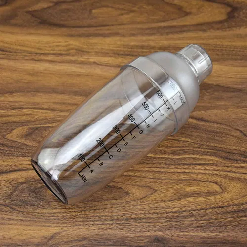 Miniatura 6 de Mezclador de bebidas de plástico de 700 cc / 24 onzas con marcas de té de leche transparente, mezclador de vino, herramienta de mezcla (24 onzas x 2)