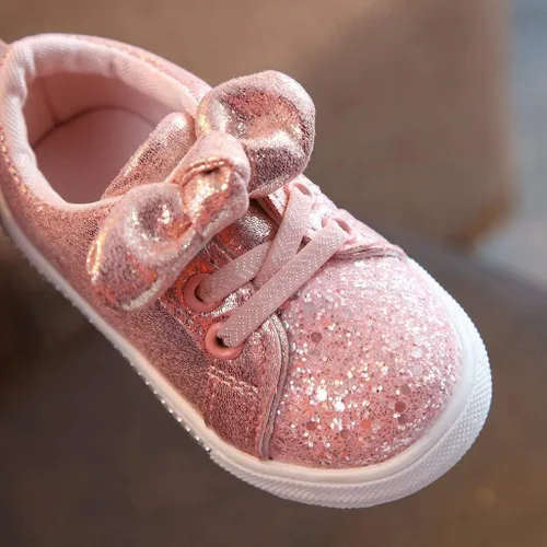 Miniatura 7 de XGao Zapatillas de deporte para bebés, niños y niñas, zapatos sin cordones para bebés, niñas y niñas, con lentejuelas brillantes, zapatos deportivos