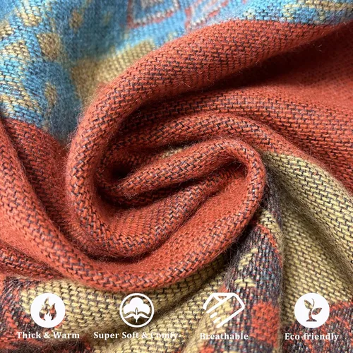 Miniatura 184 de Poncho chal para mujer, suéteres suaves y cálidos para mujer, parte delantera abierta, poncho de viaje para otoño, invierno y primavera
