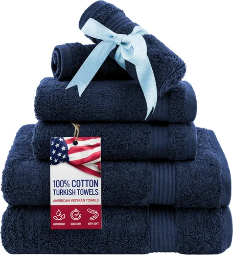 Miniatura 92 de Toalla American Veteran, Juego de Toallas de Mano para Baño de 4, 100% Conjunto de Toallas de Mano Turcas de Algodón, Toallas de Mano Suave