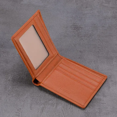 Miniatura 30 de HISCOW Billeteras plegables de cuero de grano completo para hombres, billetera minimalista delgada para hombre, regalos para papá, cumpleaños, día