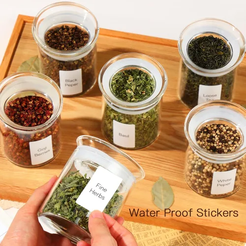 Miniatura 3 de ZENS Tarros de vidrio de 10 onzas con tapa hermética, paquete de 4 recipientes de cocina de vidrio para especias, té suelto, pequeños tarros