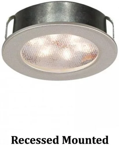 Miniatura 4 de WAC Lighting HR-LED87-27-BN Luz LED de botón redonda blanca suave de 3000K, níquel cepillado
