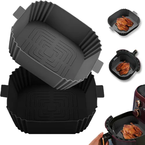 Miniatura 16 de LYHOLKEER Forros de silicona para freidora de aire Chefman de 6 cuartos de galón, Instant Pot Vortex Plus 6QT XL, 1 cesta cuadrada de silicona