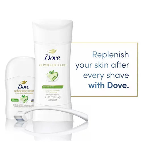 Miniatura 3 de Dove Advanced Care - Desodorante Cool Essentials, paquete de 2 desodorantes antitranspirantes de tamaño completo, paquete de 2 + mini desodorante