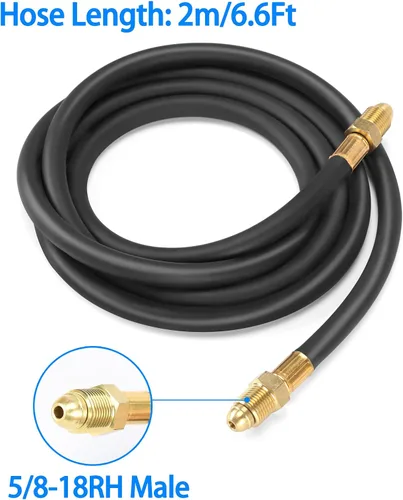 Miniatura 4 de BETOOLL Regulador de Argón - Regulador de Soldadura - Medidor de Flujo de Argón/CO2 MIG TIG Regulador de Gas con Manguera de Gas de 6.6 pies