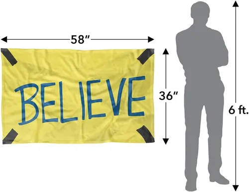 Miniatura 4 de LOGOVISION Ted Lasso, manta de forro polar Believe Poster de 36 x 58 pulgadas