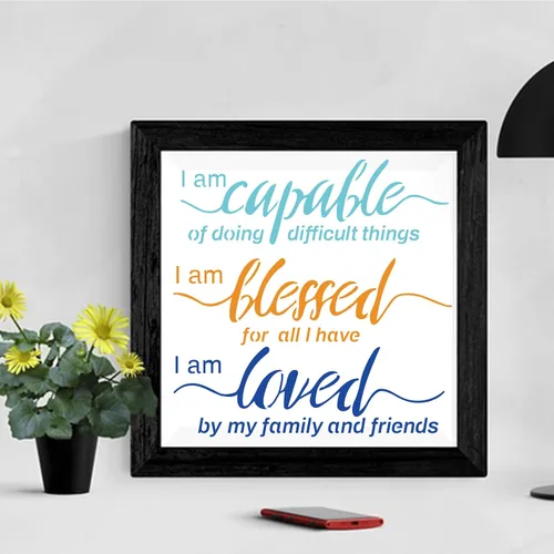 Miniatura 6 de MAYJOYDIY 2 plantillas inspiradoras de palabras motivacionales, 6 estilos de frase orgullosa, plantilla de palabras de 11.8 x 11.8 pulgadas