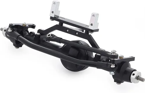 Aleación de aluminio CNC eje delantero completo para 1/10 RC Crawler RC4WD Ge-Lande II TF2 D110 Yo-ta II Ejes (negro)