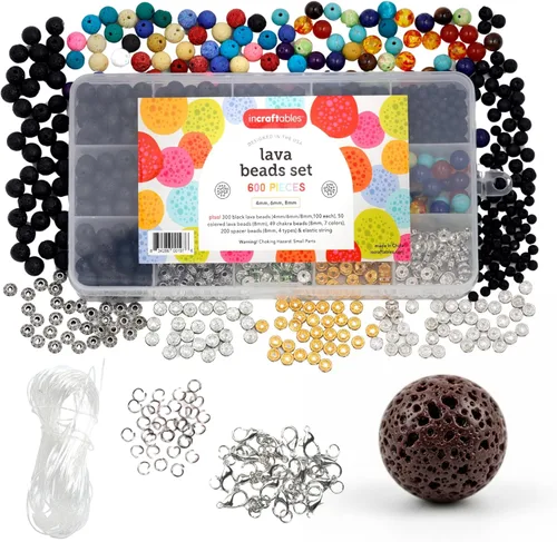 Miniatura 11 de Incraftables 1000 cuentas de chip de cristal para fabricación de joyas, 24 colores surtidos de piedras preciosas (0.23 a 0.39 pulgadas), cuentas