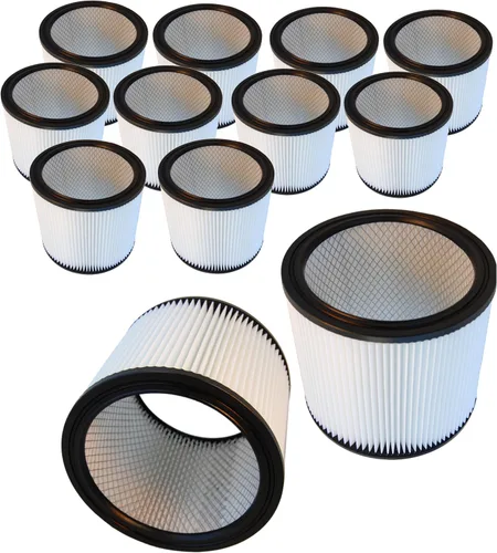 HQRP Paquete de 12 filtros de cartucho de repuesto para Shop-Vac 90304 90350 90340 9033 para la mayoría de aspiradoras húmedas/secas de 5 galones y