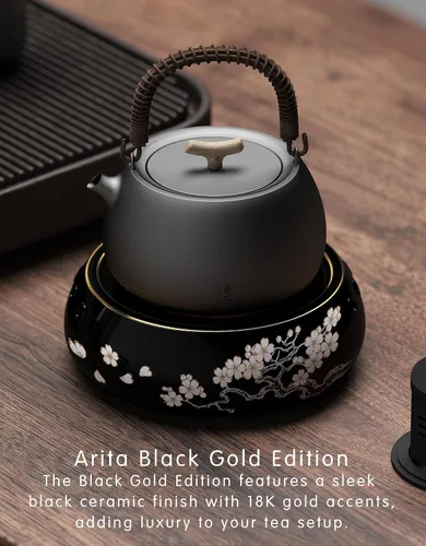 Miniatura 8 de TMASTER Placa eléctrica de 1200 W, placa caliente redonda de cerámica, estufa portátil de cocina, calentador eléctrico para hervir, hacer té, café