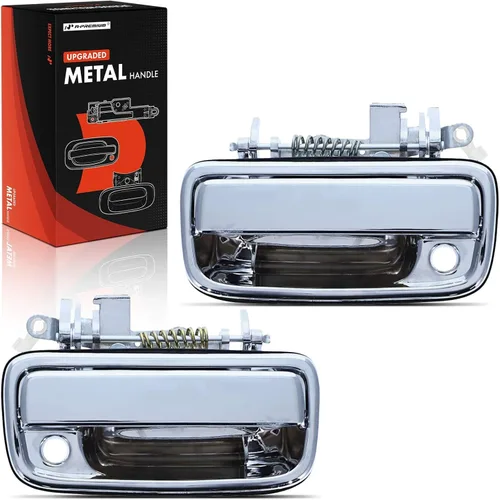 A-Premium Manijas de puerta exteriores de metal mejoradas compatibles con Toyota Tacoma 1995-2004, cromadas, juego de 2 piezas, lado delantero del