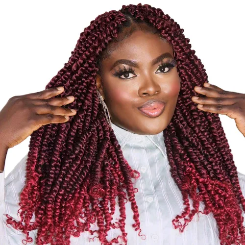Miniatura 15 de BOHOBABE Cabello de Ganchillo Pre-retorcido Passion Twist de 14 Pulgadas Cabello Corto Ombré Gris Pre-enrollado de Ganchillo Passion Twist para Gris