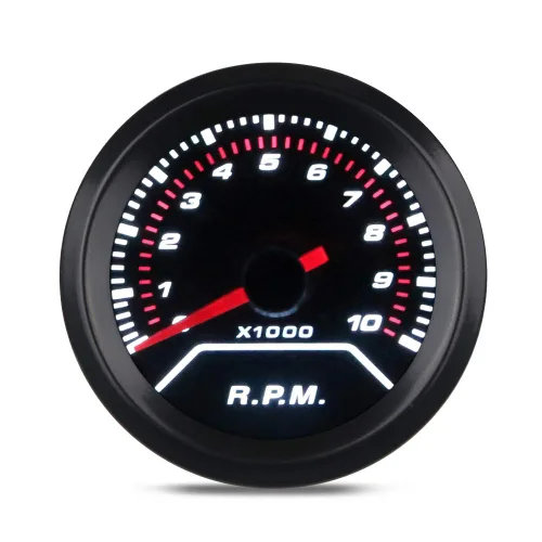 WATERWICH Tacómetro Medidor de tacómetro, medidor de 0 a 10000 rpm, medidor de calibre 2 pulgadas, 2.047 in, universal para automóviles de 4, 6, 8