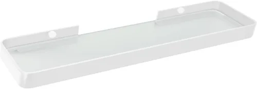 Miniatura 7 de Z metnal Estantes pequeños de vidrio para baño, estante flotante negro mate, mini organizador de estantes de pared, montaje en la pared