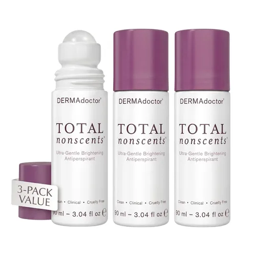 Miniatura 11 de DERMAdoctor Antitranspirante para mujeres con piel sensible, iluminador ultra suave Total NonScents, desodorante antitranspirante de fuerza clínica