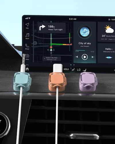 Miniatura 6 de Clips Magnéticos para Cables, Gestión de Soporte de Cable Ajustable, Organizador Mantenedor de Alambre Adhesivo para Hogar Oficina Escritorio