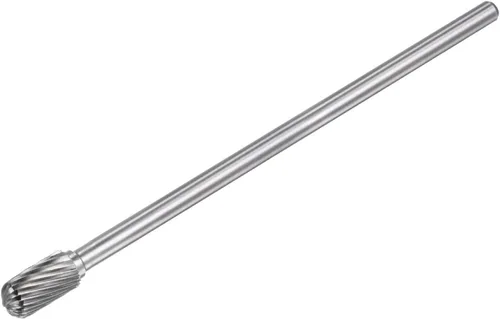 uxcell Limas rotativas de carburo, cilindro de un solo corte con punta de carburo de tungsteno, punta de carburo de tungsteno de 0.394 in, vástago